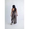 Women's Tie Front Shine Jumpsuit - GRADE & GATHER - 2 of 3