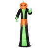 HOMCOM 106.25" Inflatable Halloween Pumpkin Head Ghost with Build-in LED, Outdoor Lighted Blow Up Inflatables for Party Indoor, Garden, Lawn - 4 of 4