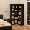 72.8" Farmhouse Corner Bookshelf, 5-Tier L-Shaped Bookcase with Storage - Tall Display Shelf for Living Room, Office, Bedroom - 4 of 4