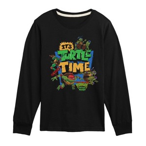 Boys' - Teenage Mutant Ninja Turtles Mutant Mayhem - Its Turtle Time Long Sleeve Graphic T-Shirt - 1 of 3