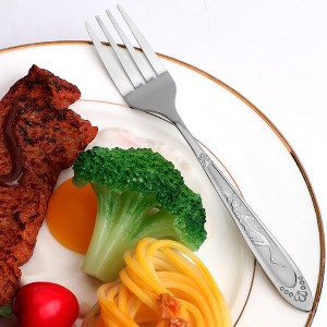 Unique Bargains Household Tableware Stainless Steel Dinner Forks 7.3 Inches Silver Tone 10 Pcs - 1 of 4
