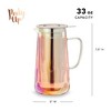 Pinky Up Annika Glass Teapot, Loose Leaf Tea Infuser, Hot Tea or Iced Tea Maker, Teapot, 33 Ounce Loose Leaf Infuser, Iridescent, Set of 1 - 3 of 4