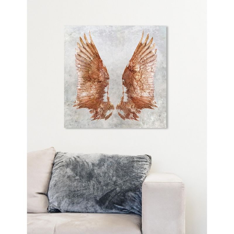 20&#34; x 20&#34; Rose Gold Wings Fashion and Glam Unframed Canvas Wall Art in Pink - Oliver Gal, 4 of 9