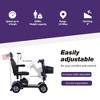 Scooters for Adults 4 Wheel Powered Mobility Scooters Folding Electric Bike for Seniors 300 lbs Capacity 16 Miles Headlight USB Charger Port Purple - 4 of 4