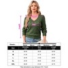 Womens V Neck Drop Shoulder Knit Pullover Long Sleeve Sweater - 3 of 4
