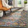 Madison MAD144 Power Loomed Indoor Area Rug - Blue/Orange - 5'x7' - Safavieh - 2 of 4