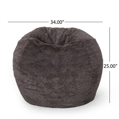 CAVINAS 3FT Faux Fur Bean Bag Chair,Round Lounge Chair Indoor with Removable Cover,Gaming Bean Bag Chairs for Adults,Bean Bag Couch for Living Room