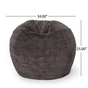 CAVINAS 3FT Faux Fur Bean Bag Chair,Round Lounge Chair Indoor with Removable Cover,Gaming Bean Bag Chairs for Adults,Bean Bag Couch for Living Room - 1 of 4