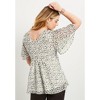 June + Vie by Roaman's Women's Plus Size Faux Wrap Fit-And-Flare Top - 3 of 4
