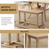 NicBex 6-Piece Dining Table Set,Modern Kitchen Table Set with 4 Upholstered Dining Chairs,Long Bench,Curved Legs & Removable Cushions - 4 of 4