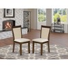 East West Furniture,Kitchen Chairs Set of 2 - Linen Fabric Seat and High Chair Back - 2 of 4