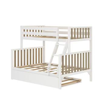 Plank+Beam Scandinavian Twin over Full Bunk Bed with Twin-Size Trundle
