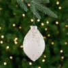 Northlight Beaded and Sequins Christmas Glass Finial Ornament - 5" - White and Silver - 2 of 4