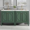 KWPZQEB 30" Bathroom Vanity with Ceramic Sink, Farmhouse Bathroom Storage Cabinet with 2 Doors & Adjustable Shelf, Standing Wood Cabinet - 2 of 4