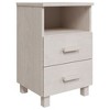 vidaXL Bedside Cabinets HAMAR 2 pcs White 15.7 in.x13.8 in.x24.4 in. Solid Wood - 3 of 4