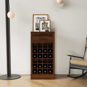 Modular Wine Bar Cabinet Ancona Modular With Storage Shelves With Hutch For Dining Room Showcase Crafts, Books, Wine, Wine Glasses - 1 of 4