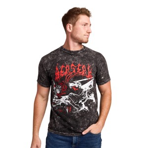 Berserk Guts & Monster Manga Art Men's Black Mineral Wash Crew Neck Short Sleeve T-shirt - 1 of 4