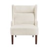 PAGED Chenille Accent Chairs,Arm Chair with Solid Wood Legs in Espresso Finish,Comfy Chairs for Living Room,Bedroom - 4 of 4