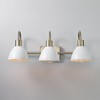 Globe Electric 24" 3-Light Matte Brass Vanity Light: ETL Listed, Dimmable, Metal Shades, No Bulbs Included - 4 of 4