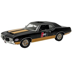 1970 Oldsmobile Cutlass SX "Hurst Edition" Black with Brown Stripes Limited Edition to 414 pieces 1/18 Diecast Model Car by ACME - 1 of 4