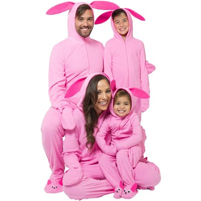 A Christmas Story Family Pajamas Ralphie Pink Bunny Matching One-Piece Pink