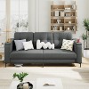 Acekool Modern Sofa Bed, 3-Seat Couch with Storage Armrests, Side Pockets & Cup Holder, Upholstered Sleeper for Living Room or Apartment - 2 of 4