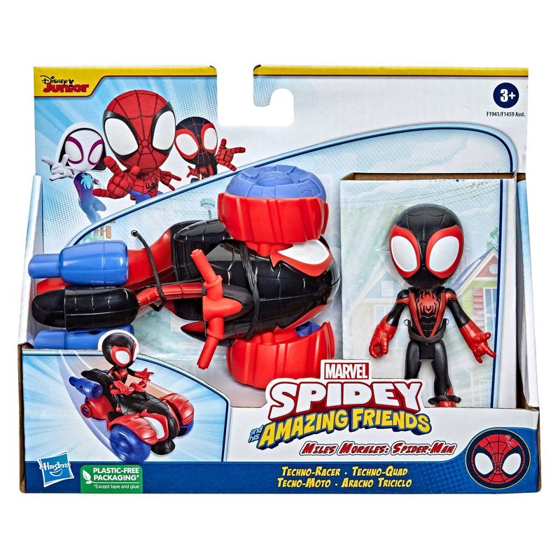Marvel Spidey and His Amazing Friends Miles Morales Techno-Racer, 3 of 11