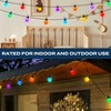 BrightLux 6ct LED 12ft Color Flow Indoor Outdoor Orb and Globe String Lights Multicolor Bulbs with Black Wire - 2 of 4