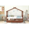 Twin Size Wooden House Bed with Two Drawers - 4 of 4