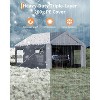 12x20 Ft Heavy-Duty Carport Garage Tent Shelter with Roll-Up Ventilated Windows and Doors, Portable Garage Canopy for Car, Truck, and Boat - 3 of 4