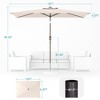 Sonkuki 10x6.5 FT Outdoor Patio Umbrella Market Table Umbrella With a Crank for Garden, Deck and Pool - 3 of 4