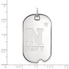 Black Bow Jewelry 10k White Gold Navy Midshipmen NCAA Large Pendant - 2 of 3