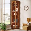 Lantine 5-Tier Corner Shelf, 67-Inch Tall Corner Bookcase with Unique Shape, Narrow Bookshelf for Living Room, Home Office, Kitchen, Small Space - 4 of 4