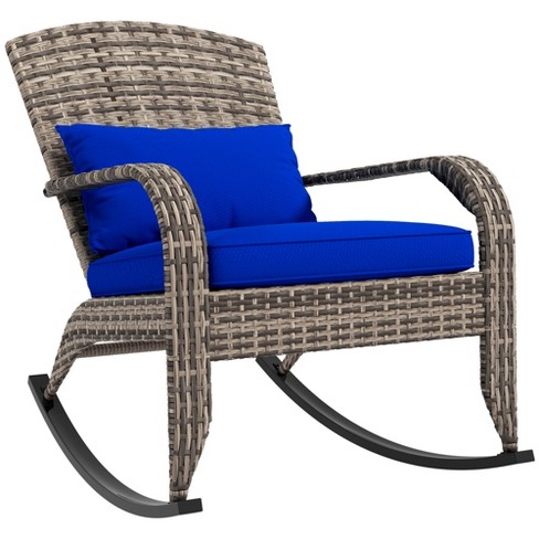 High back deals wicker rocking chair