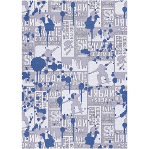 Nourison Washable Imagination Skater Non Skid Woven Area Rug Blue - 1 of 4