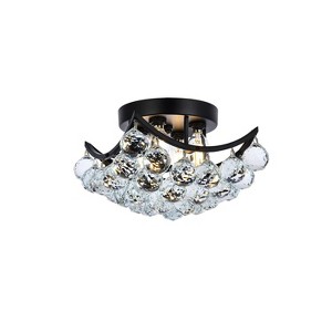 Elegant Lighting Corona 10 inch black flush mount - 1 of 4