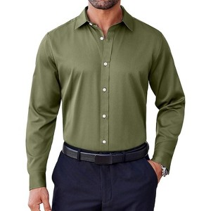 COOFANDY Mens Dress Long Sleeve Wrinkle Free Formal Business Casual Button Down Shirts - 1 of 4