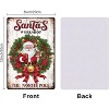 Lomsoe Christmas Santa Claus Wreath Metal Tin Sign 8x12in "Santa's Workshop" Tin Sign Wall Poster Plaque Christmas Gift - 2 of 4