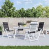 vidaXL Chair Cushion Outdoor High Back Chair Cushion Seat Pad Oxford Fabric - Anthracite 4 pcs - 2 of 4