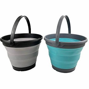 SAMMART Collapsible Plastic Bucket 10L (2.6 Gallon) Size 31cm Dia - 1 of 4