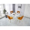 [Set of 2] Modern Dining Chairs, Chair with Curved Backrest with Hairball Texture, Dining Chair with Iron Legs and Fabric Cushion-Coolbibila - 2 of 4
