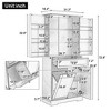 NicBex Tall&Wide Freestanding Bathroom Storage Cabinet,Versatile Storage Cabinet with 11 Adjustable Shelves,1 Drawer&1 Tilt-Out Hamper - 4 of 4