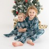Owlivia Organic Cotton Baby Long Sleeve Pajama Sets, Kid's 2PC Sleepwear- Christmas Pine - 2 of 4