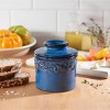 Butter Bell® Crock - Denim Blue Antique Reactive Glaze Ceramic Butter Keeper, Vintage-Style Butter Dish for Spreadable Butter Without Refrigeration - 3 of 4