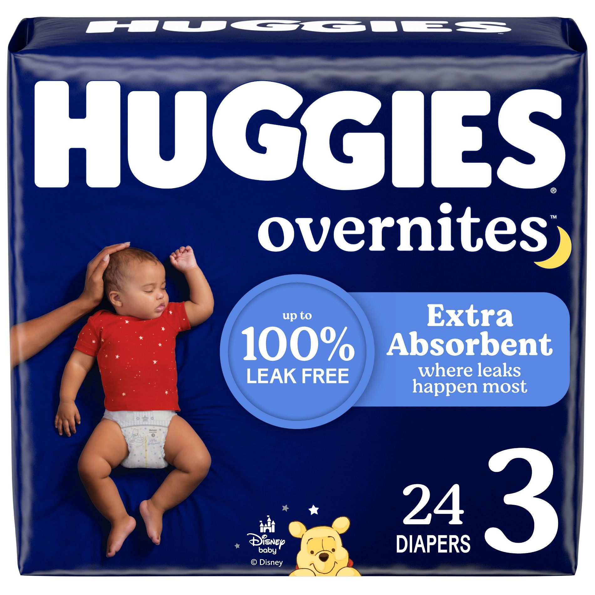 Huggies Overnites Nighttime Baby Diapers -Size 3 - 24ct