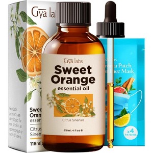 Gya Labs Orange Essential Oil - 4 Fl Oz - for Hair, Skin, Diffuser, Aromatherapy & DIY Candle Making Scent - 1 of 1