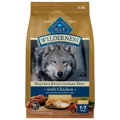 Blue Buffalo Healthy Weight Adult Dry Dog Food with Chicken Flavor - 24lbs