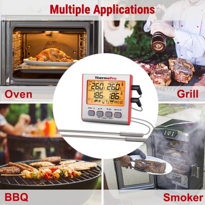 ThermoPro Red Digital Wireless Meat Thermometer with Dual Probes