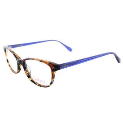 Lilly Pulitzer  LP Womens Cat-Eye Eyeglasses Lapris Tortoise 49mm