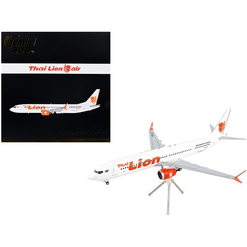 Boeing 737 MAX 9 Commercial Aircraft White w/Orange Tail Graphics 